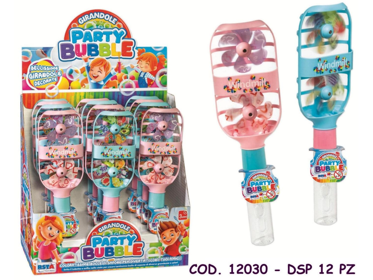 GIRANDOLE CON BOLLE DI SAPONE 40ML 12030