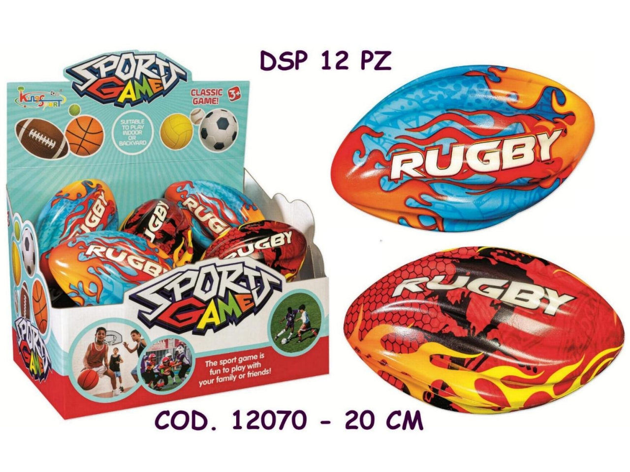 PALLA RUGBY 20CM 12070