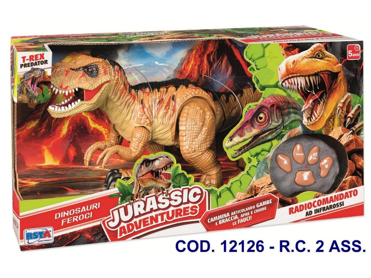 DINOSAURO RADIOCOMANDATO INFRAROSSI 12126