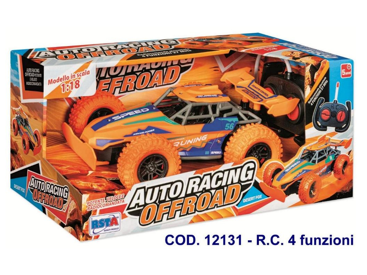 AUTO DESERT FOX RADIOCOMANDATA SCALA 1:18 12131
