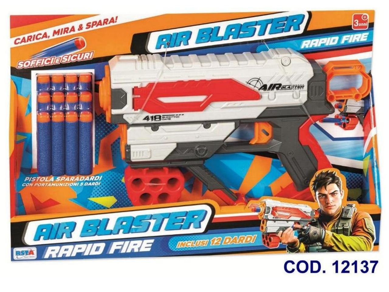 PISTOLA AIRBLASTER RAPID FIRE C/12 DARDI 12137