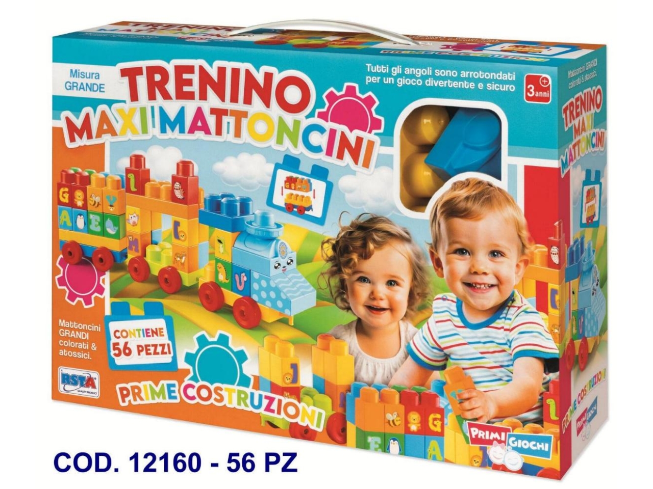 PLAYSET TRENINO MAXI MATTONCINI 56PZ 12160
