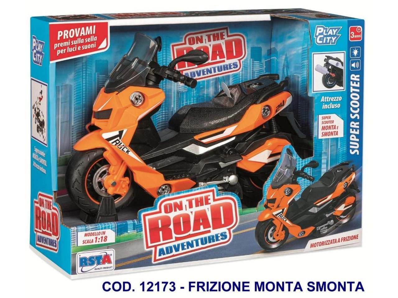 SUPER SCOOTER FRIZIONE SCALA 1:18 ASSORTITI 12173 SUPER SCOOTER FRIZIONE SCALA 1:18 ASSORTITI 12173