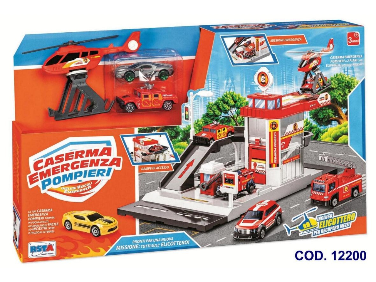 PLAYSET CASERMA EMERGENZA POMPIERI 12200