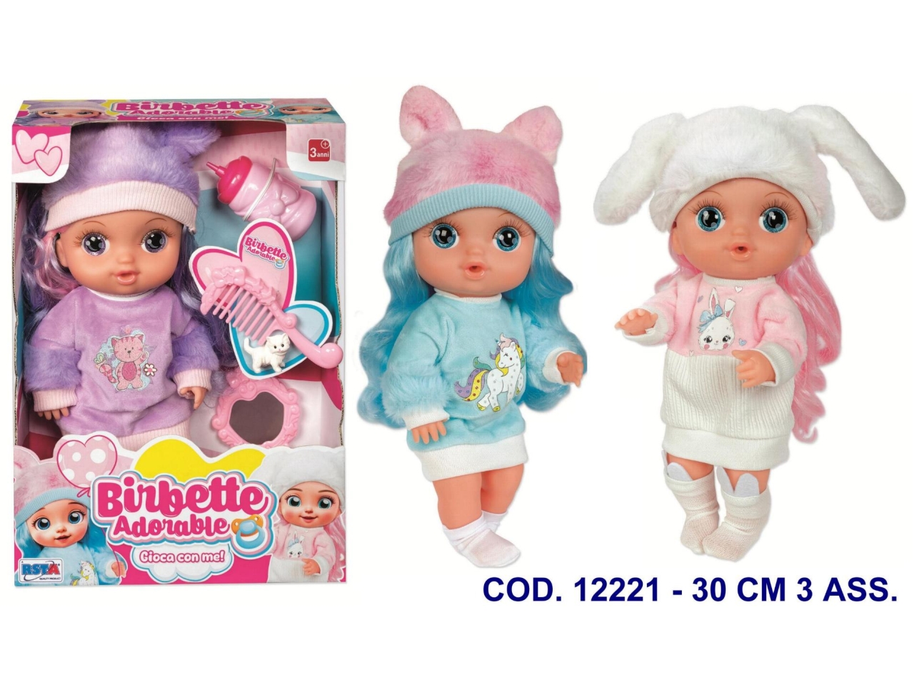 BAMBOLA BIRBETTE GRANDI 30CM 3 ASS. 12221