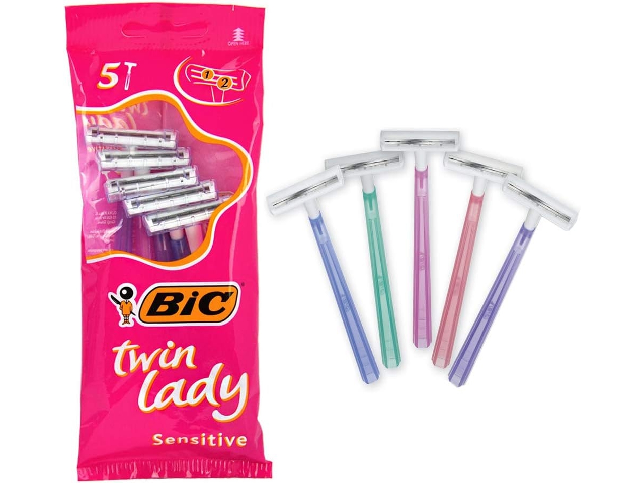 BIC TWIN LADY RASOIO MONOUSO 5PZ RT06707 $ BIC TWIN LADY RASOIO MONOUSO 5PZ RT06707 $
