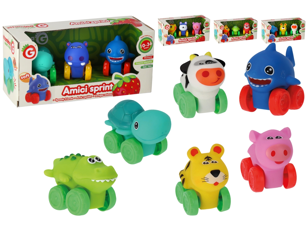 VITAMINA G ANIMALI VINILE RUOTA LIBERA 3PZASS 5640