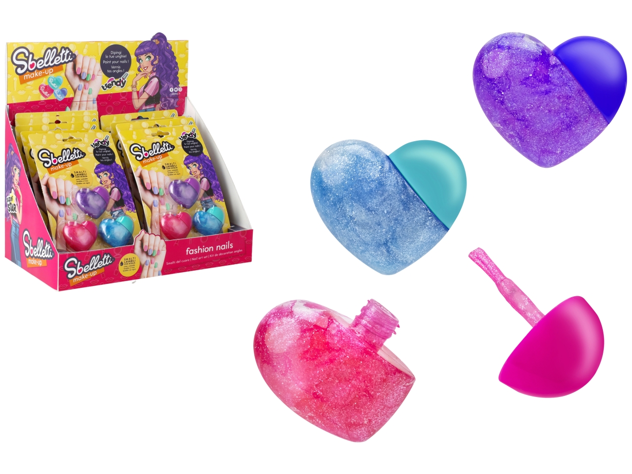 SBELLETTI CONFEZIONE SMALTI CUORE 3PZ 42238
