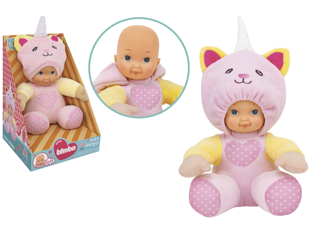 BIMBO BAMBOLA 25CM SOFFICE C/CAPP.ANIMALE 41649