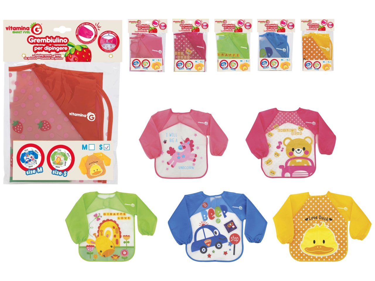VITAMINA G GREMBIULINO PER PITTURA 2 TAGLIE 38059 VITAMINA G GREMBIULINO PER PITTURA 2 TAGLIE 38059
