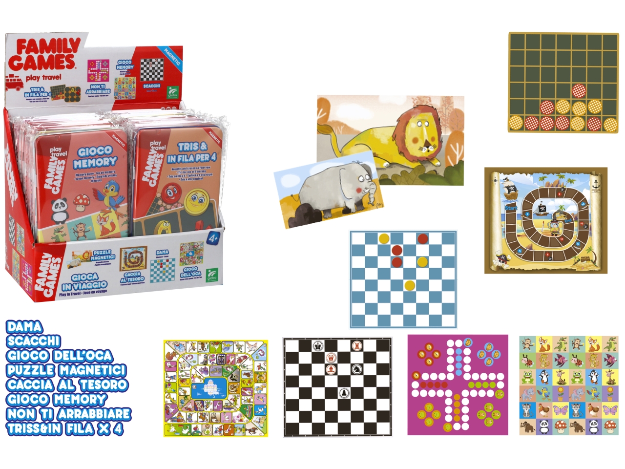 FAMILY GAMES GIOCHI SOCIETA’ MAGNETICI 24PZ 42778