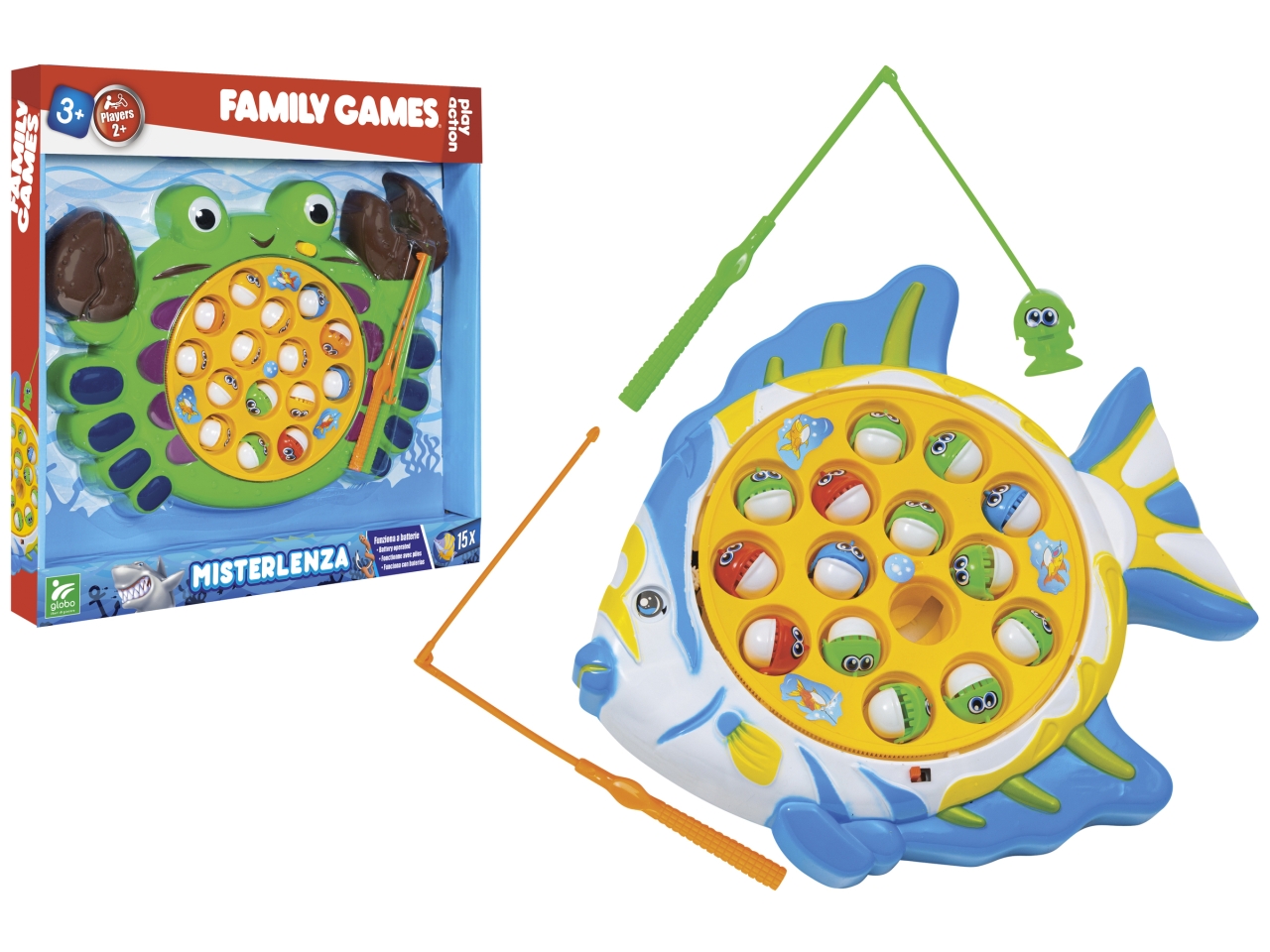 FAMILY GAMES GIOCO PESCA CON 15 PESCI A BATT. ASSO