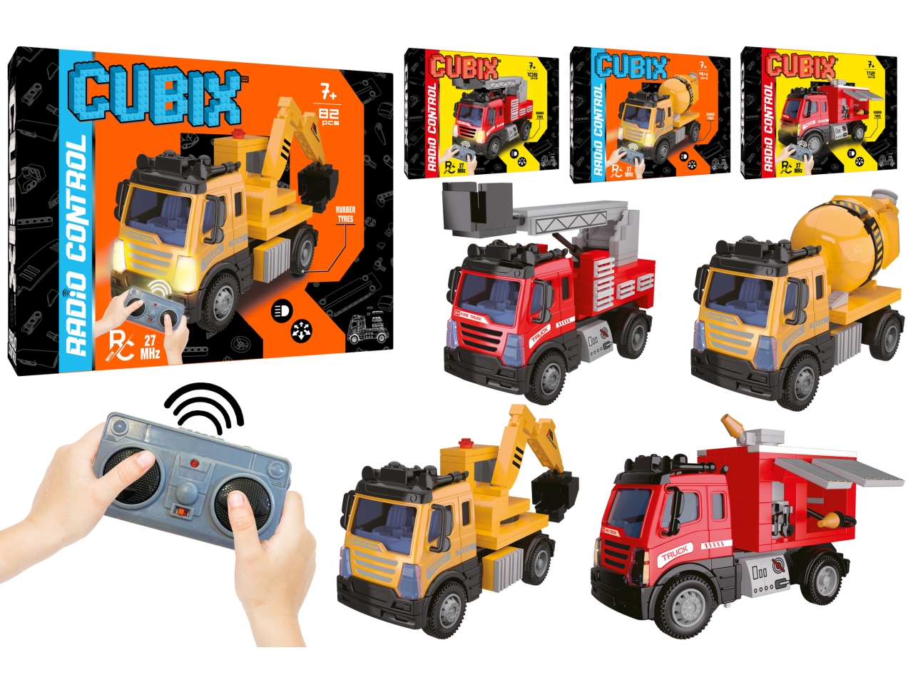 CUBIX POMPIERI MEZZI LAVORO RADIOC.112PZ ASS.42892