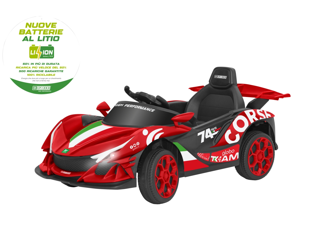 E-SPIDKO AUTO A BATT. LI-ION 12VROSSO 42926