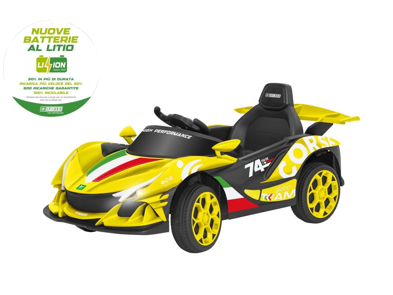 E-SPIDKO AUTO A BATT. LI-ION 12V GIALLO 42928