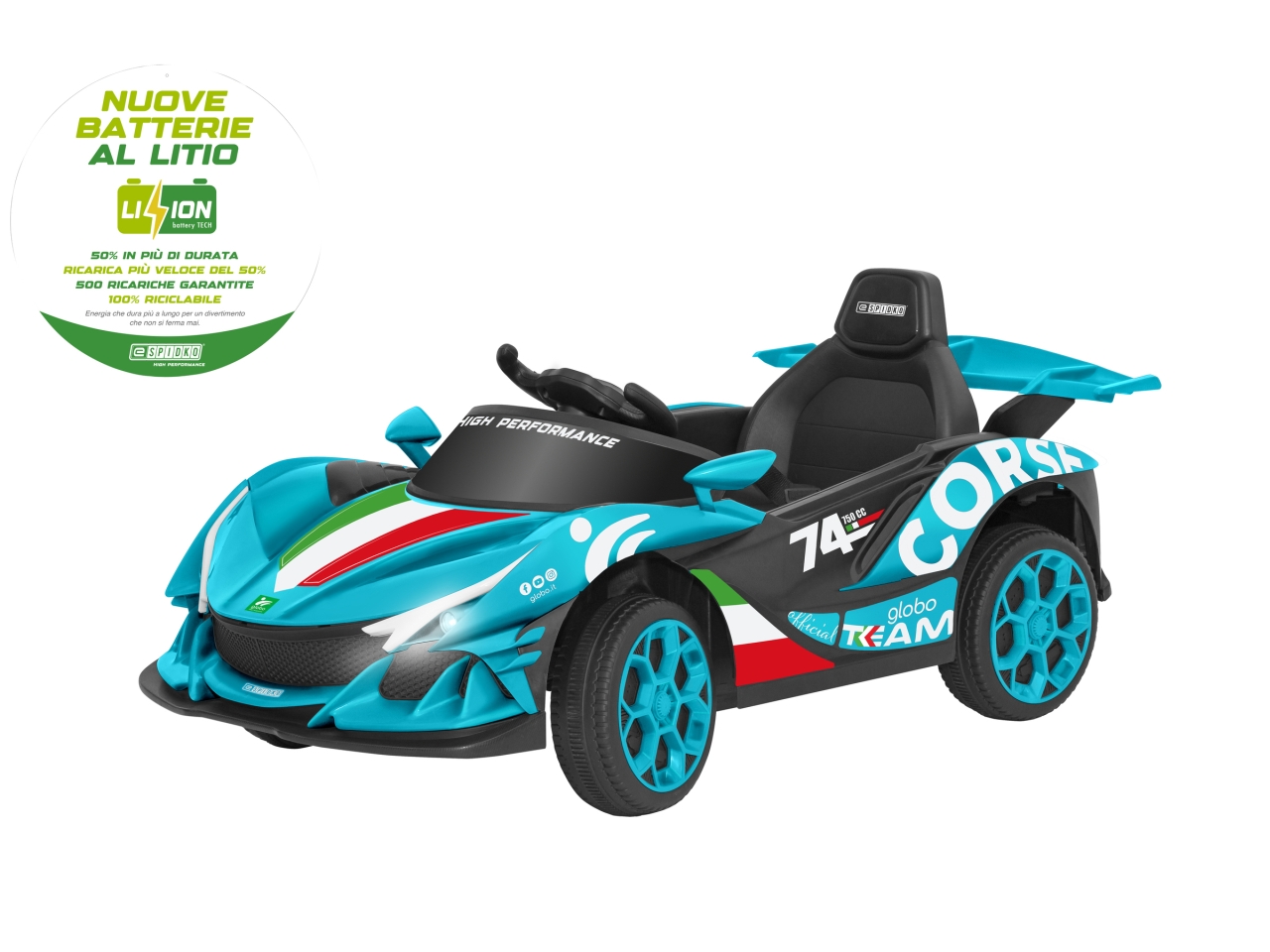 E-SPIDKO AUTO A BATT. LI-ION 12V AZZURRO 42930