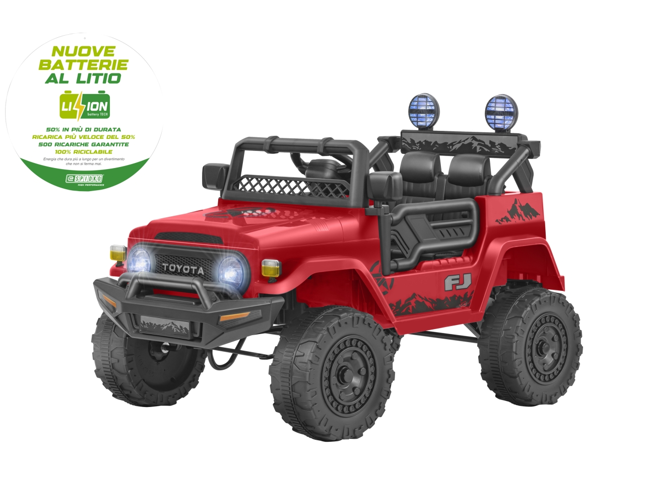 E-SPIDKO AUTO TOYOTA BATT.LI-ION 12V ROSSO 42956