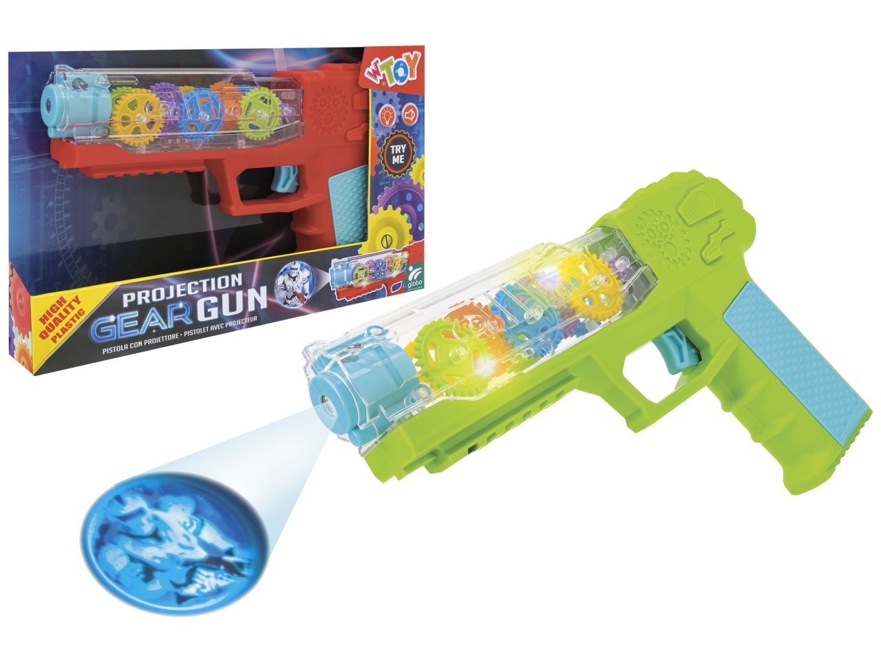 W TOY PISTOLA CON INGRANAGGI E PROIETTORE A BATT. W TOY PISTOLA CON INGRANAGGI E PROIETTORE A BATT.