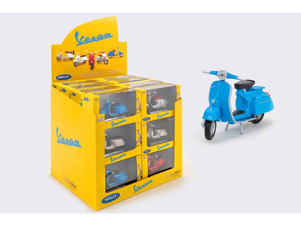 WELLY VESPA DIE CAST 1:18 IN 5 ASSORTIMENTI 39178