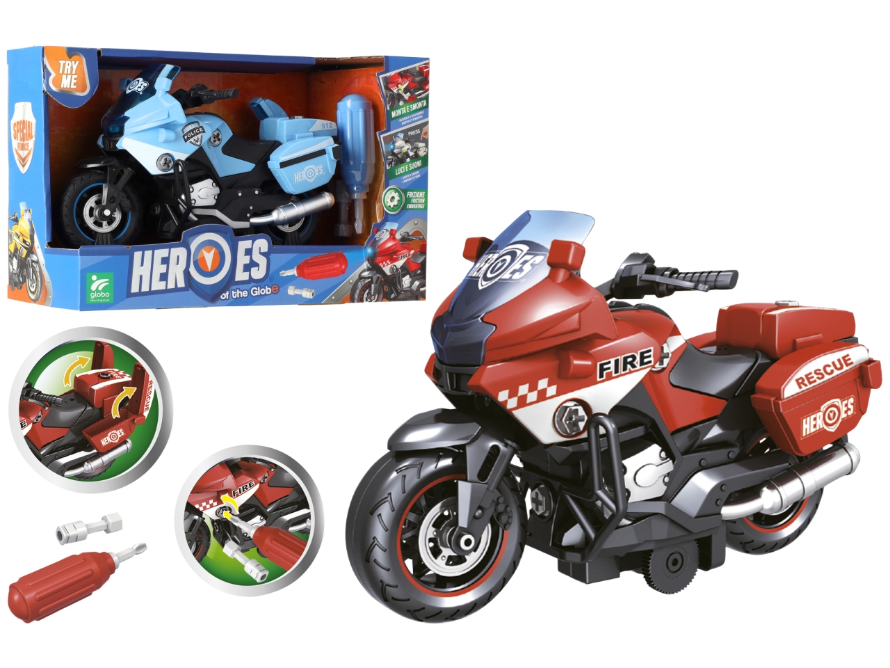 HEROES OF THE GLOBE MOTO POLICE POMPIERI 42422 HEROES OF THE GLOBE MOTO POLICE POMPIERI 42422