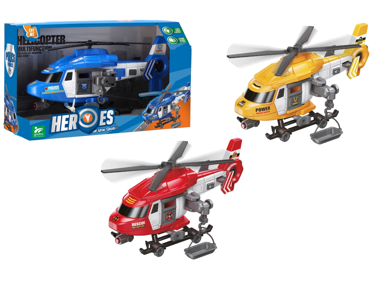HEROES OF THE GLOBE ELICOTTERO C/LUCI/SUONI 43028