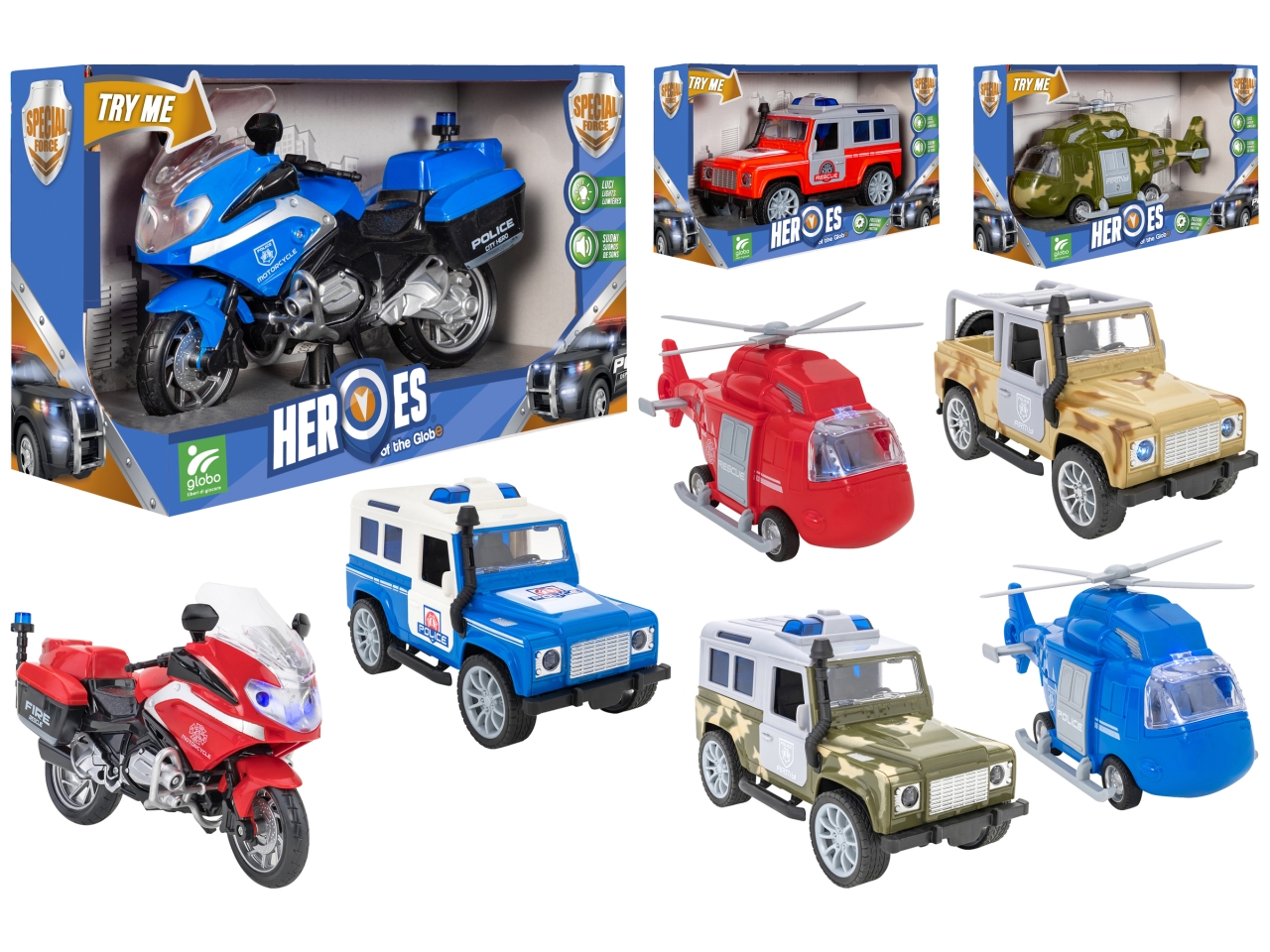 HEROES OF THE GLOBE ELICOT/FUORIST/MOTO 20CM 41390 HEROES OF THE GLOBE ELICOT/FUORIST/MOTO 20CM 41390