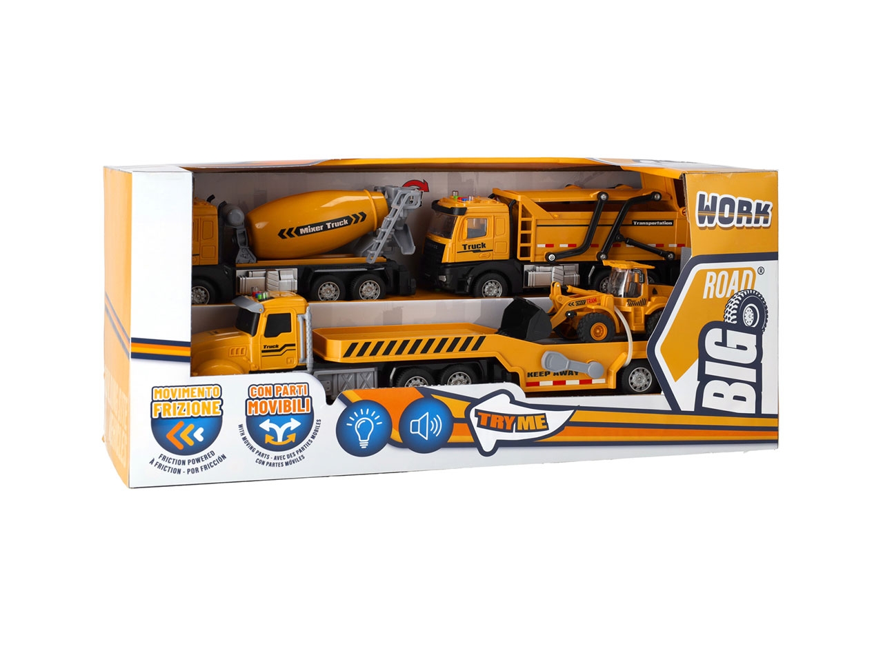 BIG ROAD SET VEICOLI CANTIERE A FRIZIONE 43020