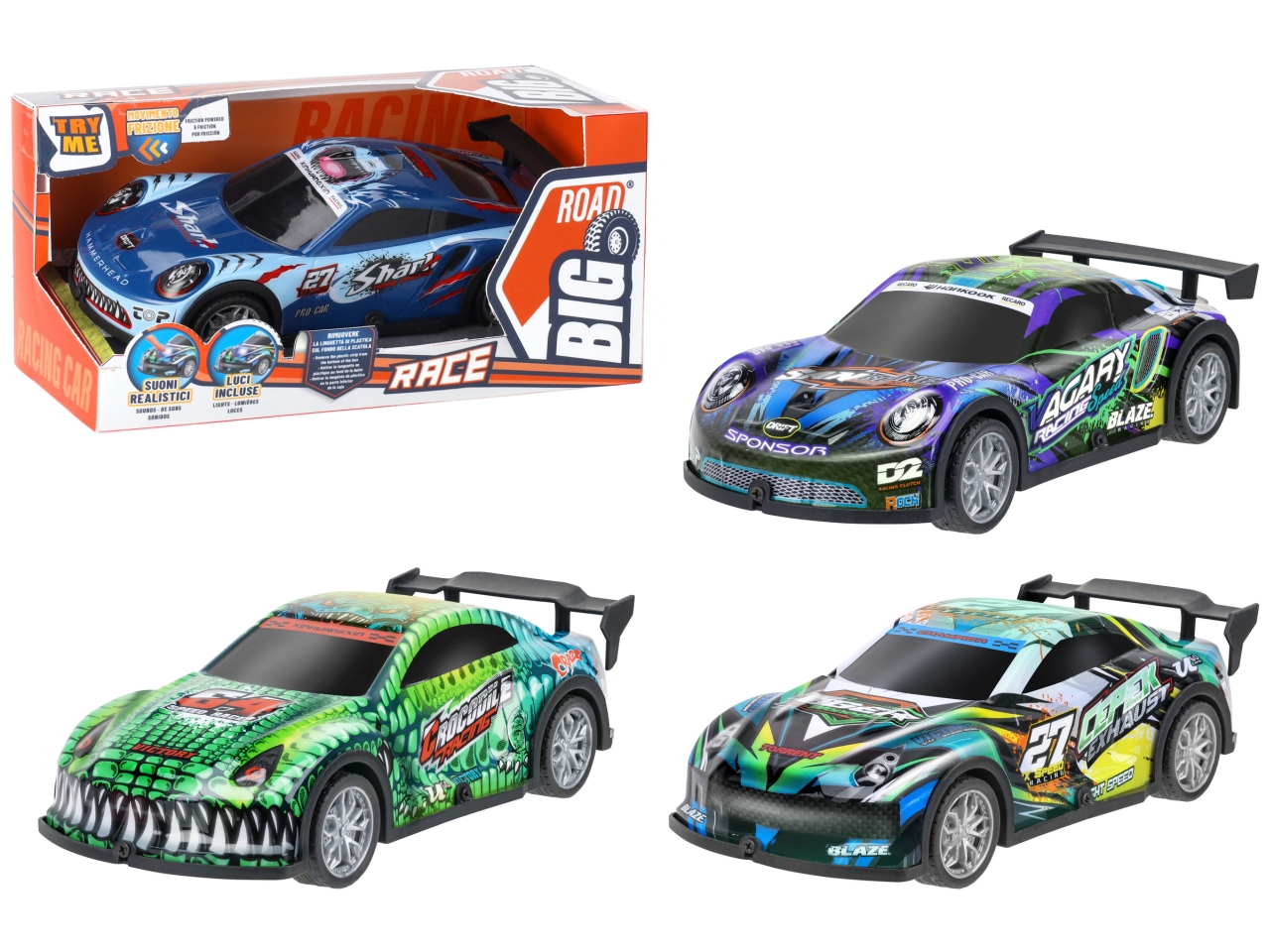 BIG ROAD AUTO RACE FRIZIONE C/LUCI E SUONI 43037