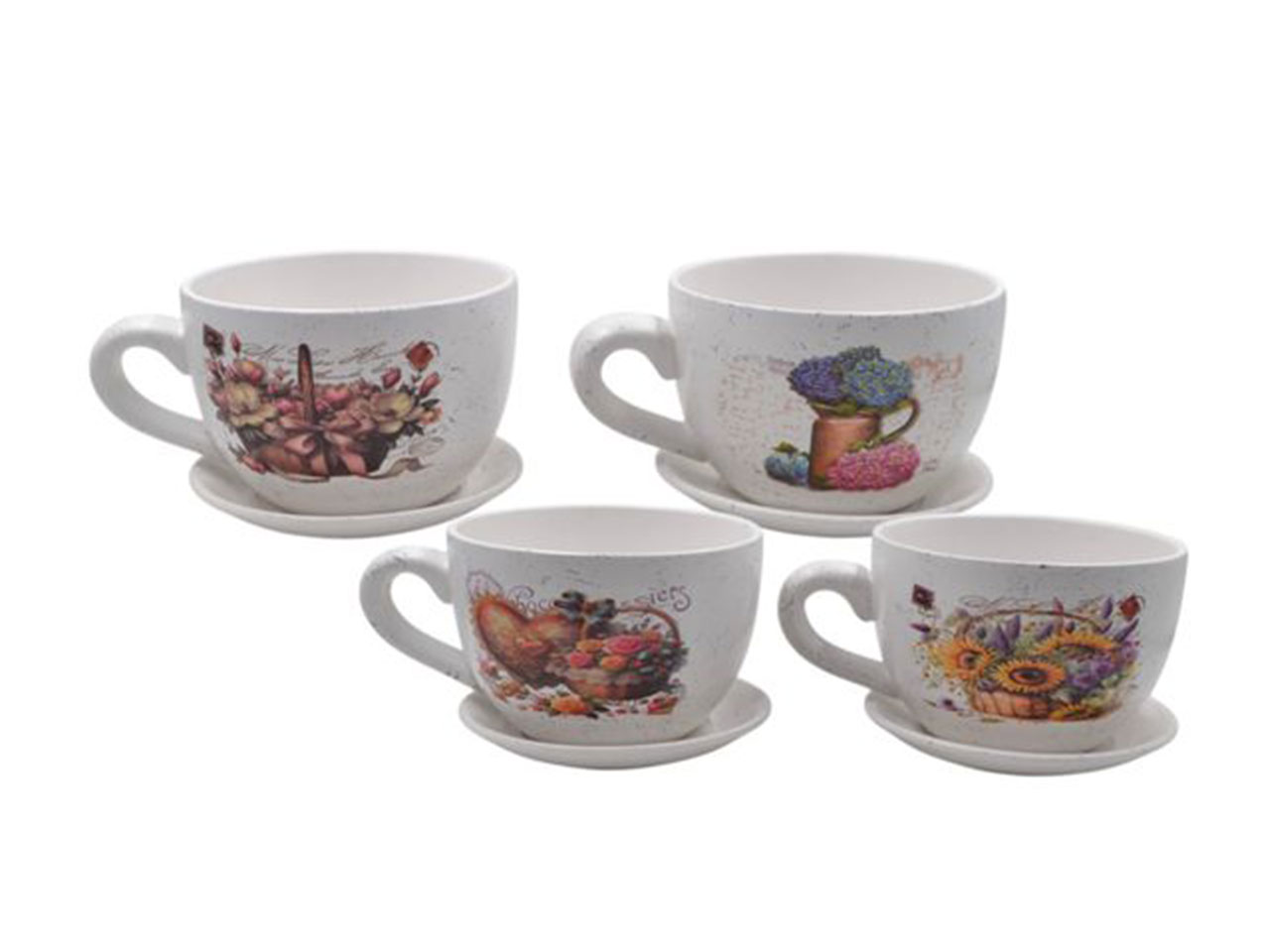 TAZZONE CON PIATTO GRANDE IN CERAMICA 24X19CM J17