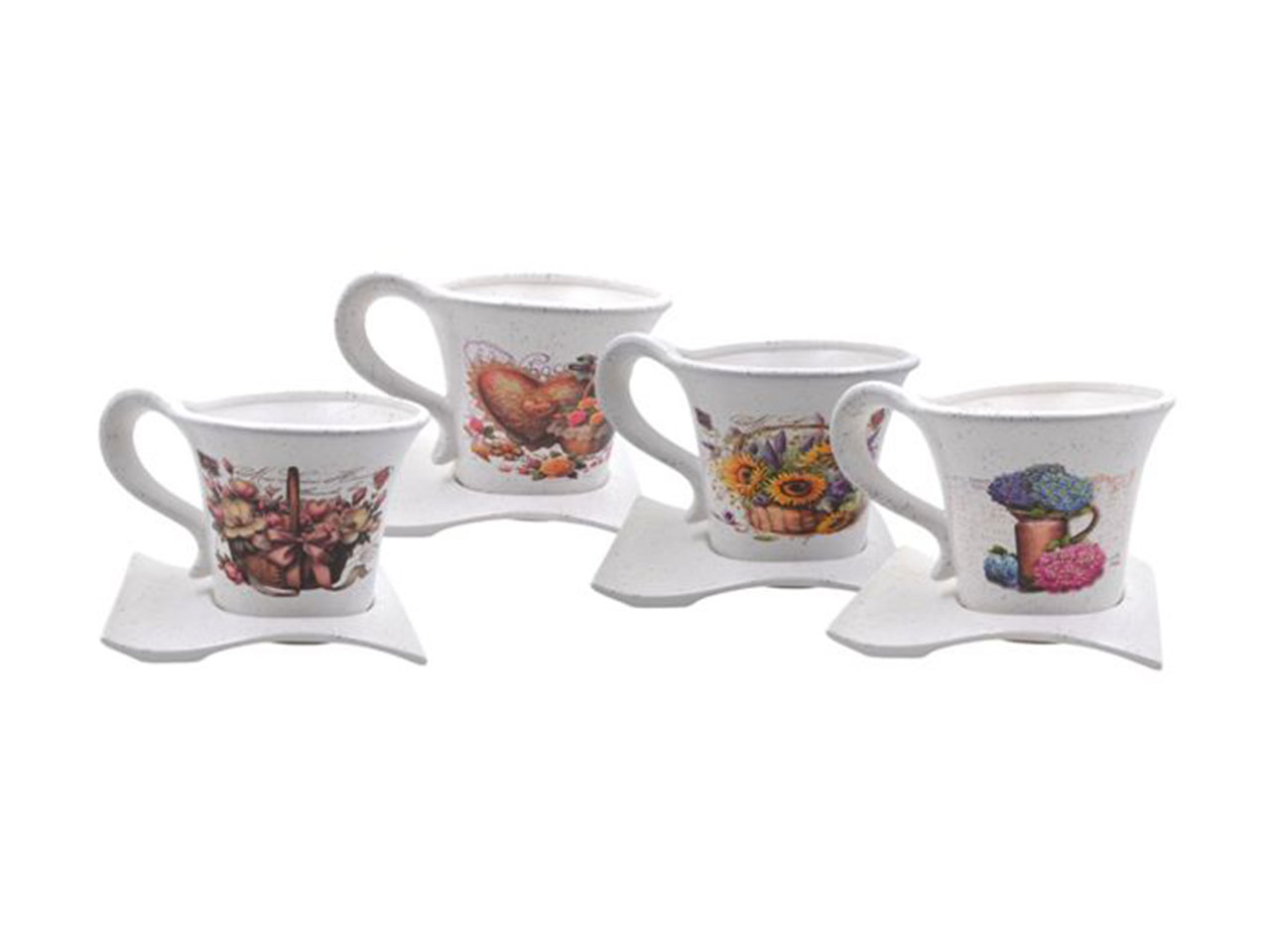 TAZZONE CON PIATTO IN CERAMICA 23X18CM J22