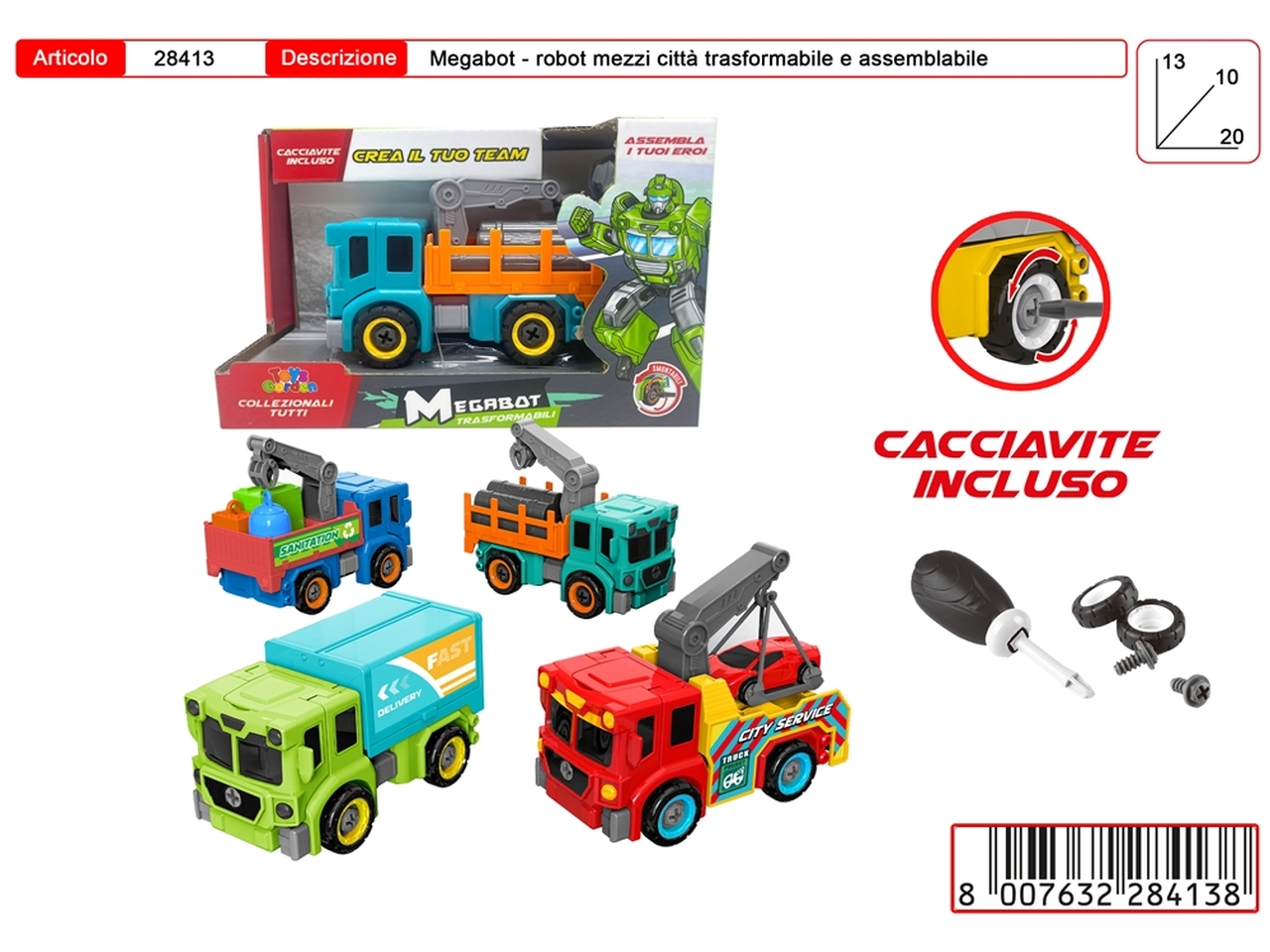 MEGABOT TRUCKS ASSORTITI 28413 MEGABOT TRUCKS ASSORTITI 28413