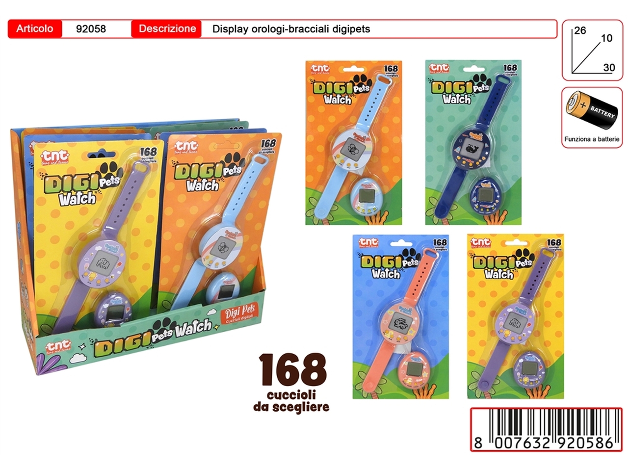 TNT DIGI PETS WATCH – BRACCIALETTO CUCCIOLI 92058