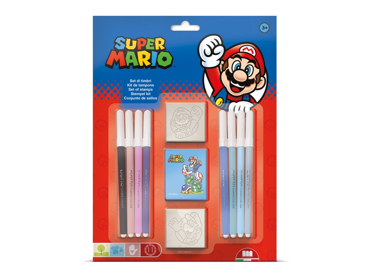 TIMBRI SUPER MARIO BROS SET DA 2 TIMBRI 26104