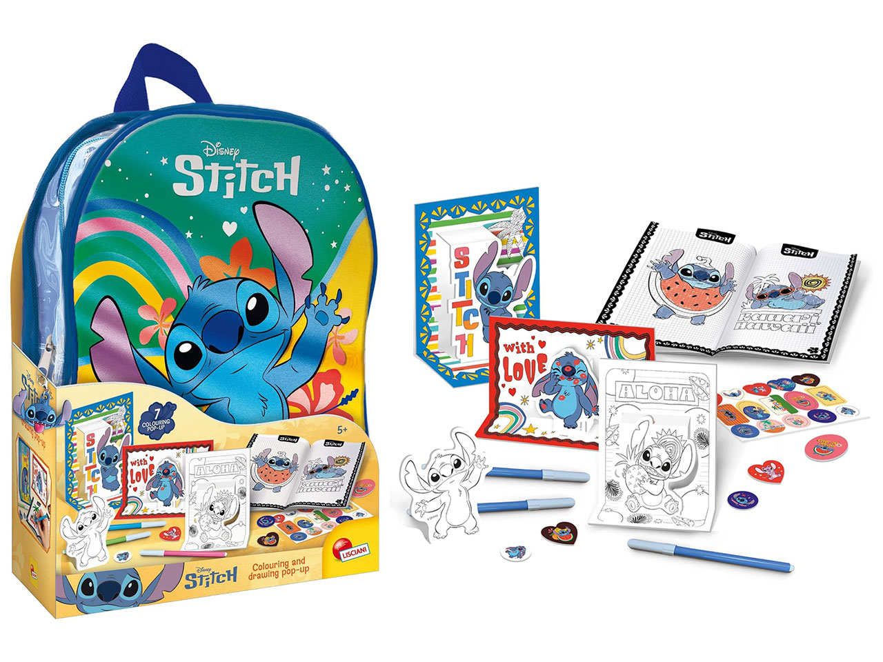 STITCH ZAINETTO SET DA COLORARE C/ACCESSORI 110674 STITCH ZAINETTO SET DA COLORARE C/ACCESSORI 110674