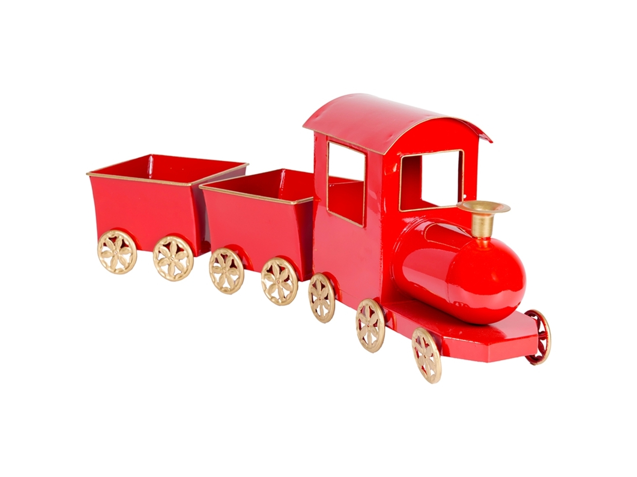 TRENINO METALLO 69X16X25CM ROSSO 142209