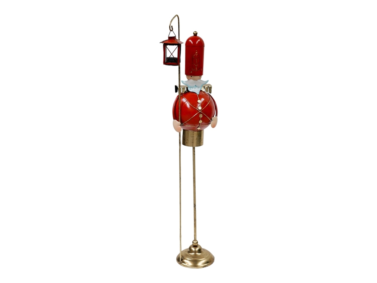 BABBO NATALE 90CM METALLO ROSSO/ORO 142414