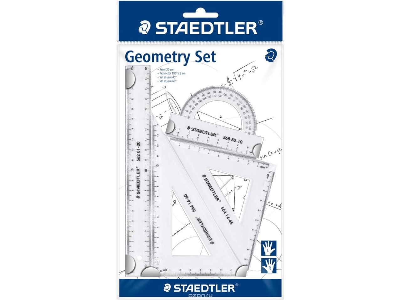 GEOMETRIC SET 4PZ SQUADRE+RIGH.+GONIOM.  569 PB4-0