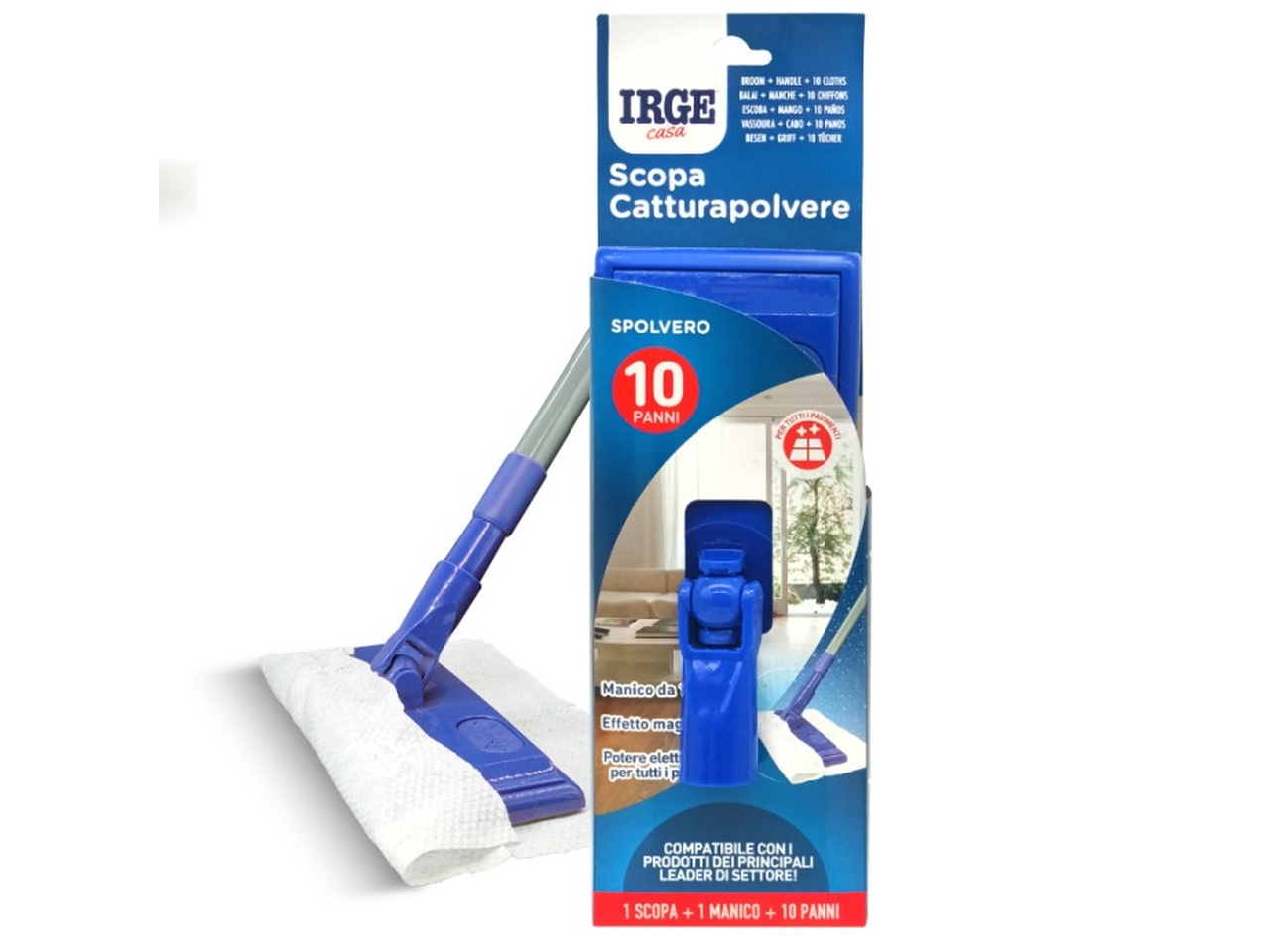 SPAZZOLONE PRATICO IRGE 10 PANNI + MANICO SPA4512A