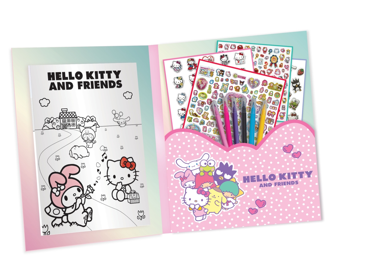 HELLO KITTY AND FRIENDS STICKERS COLOURING 13324