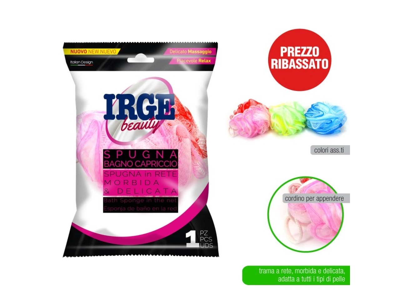 SPUGNA BAGNO CAPRICCIO BUSTA SPU0780A SPUGNA BAGNO CAPRICCIO BUSTA SPU0780A