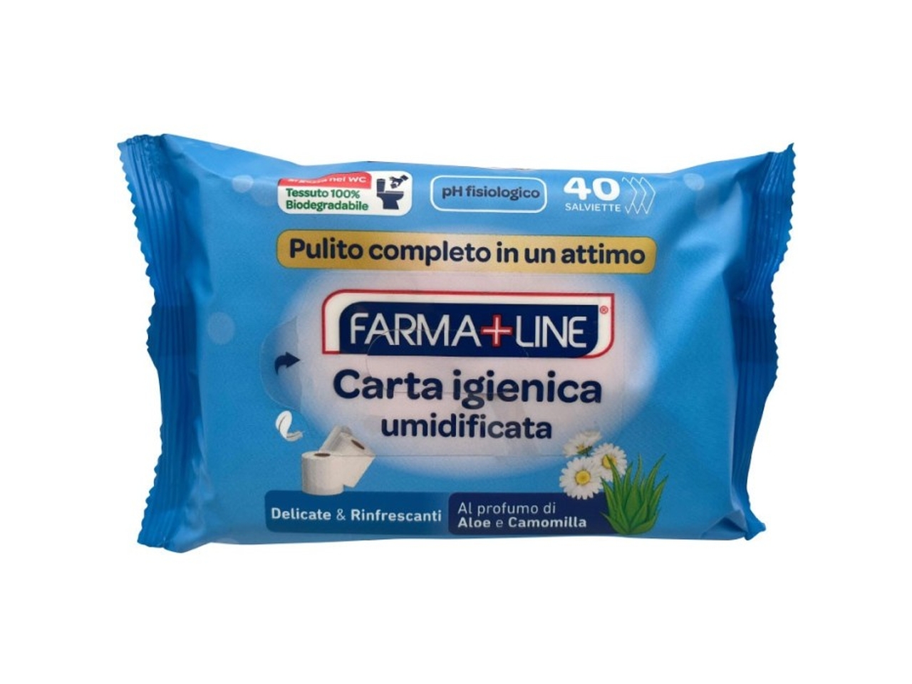 SALVIETTE CARTAIGIENICA CON CAMOMILLA SET DA 40 SA