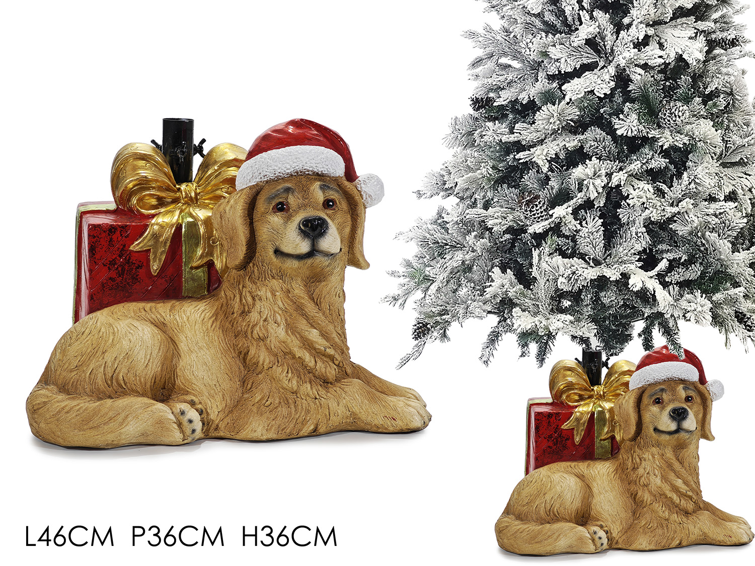 BASE ALBERO C/CANE 46X36X36CM 435302