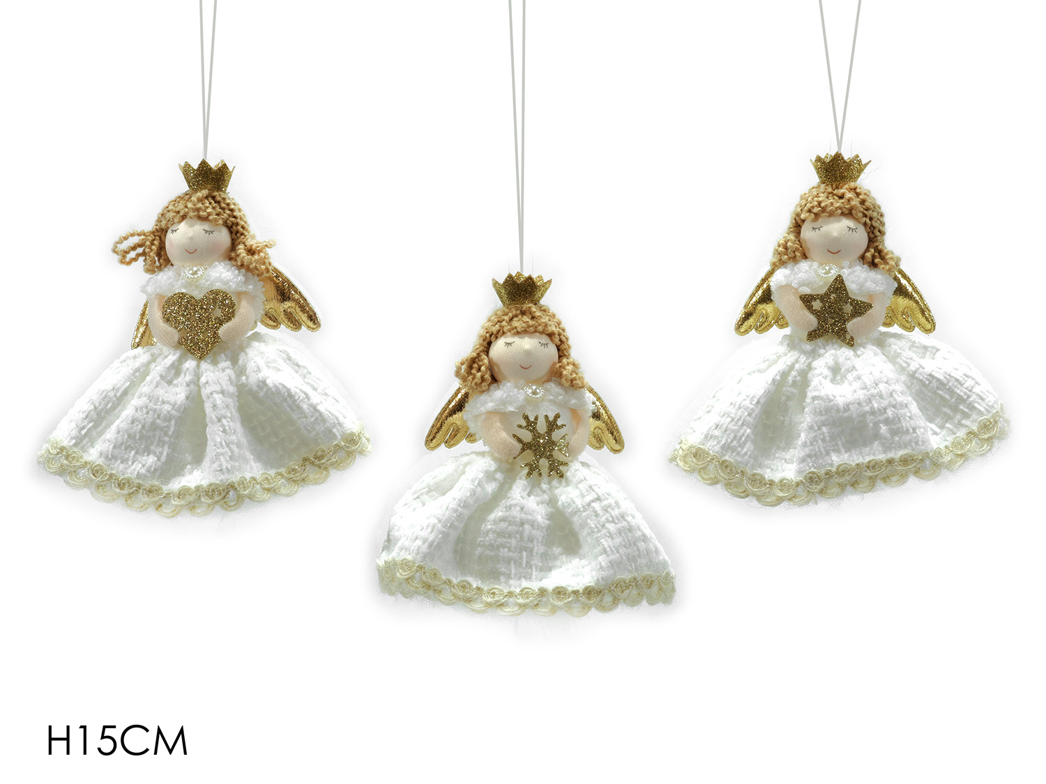 APPENDINO ANGELO 15CM BIANCO/ORO ASS. 436777