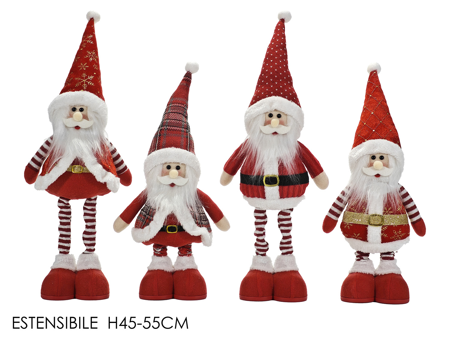 BABBO ESTENSIBILE H.45/55CM ROSSO/BIA 4ASS. 442139