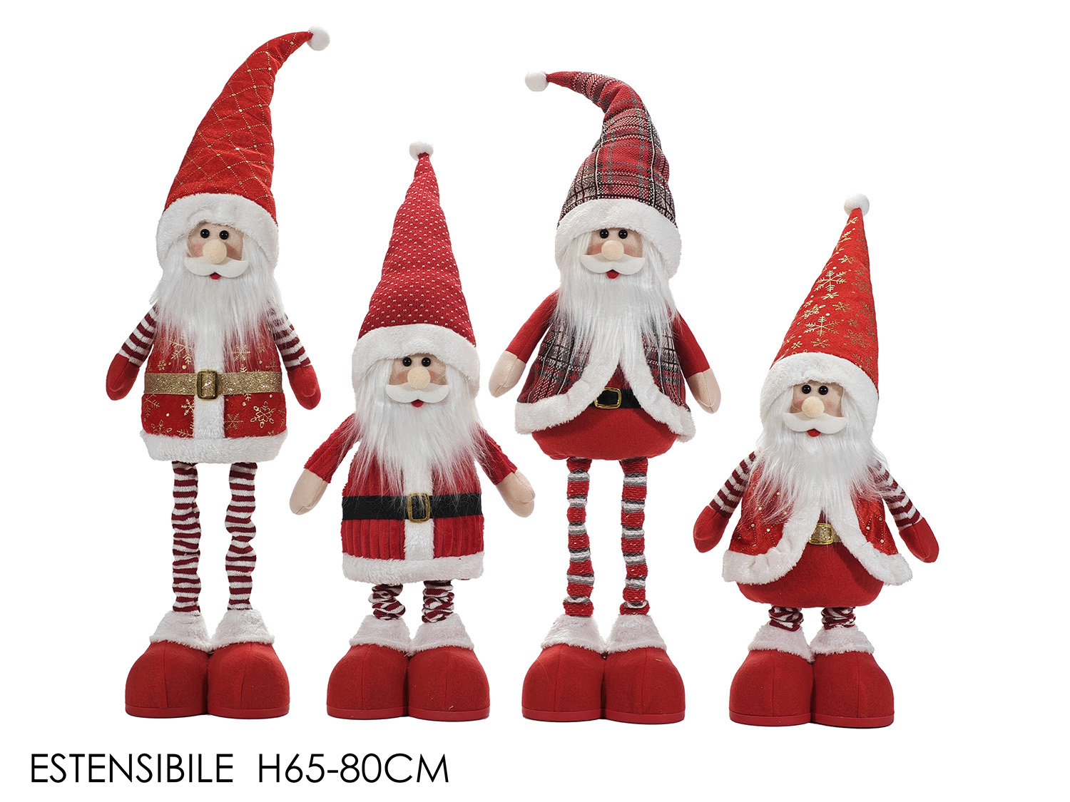 BABBO ESTENSIBILE H.65/80CM ROSSO/BIA 4ASS. 442140