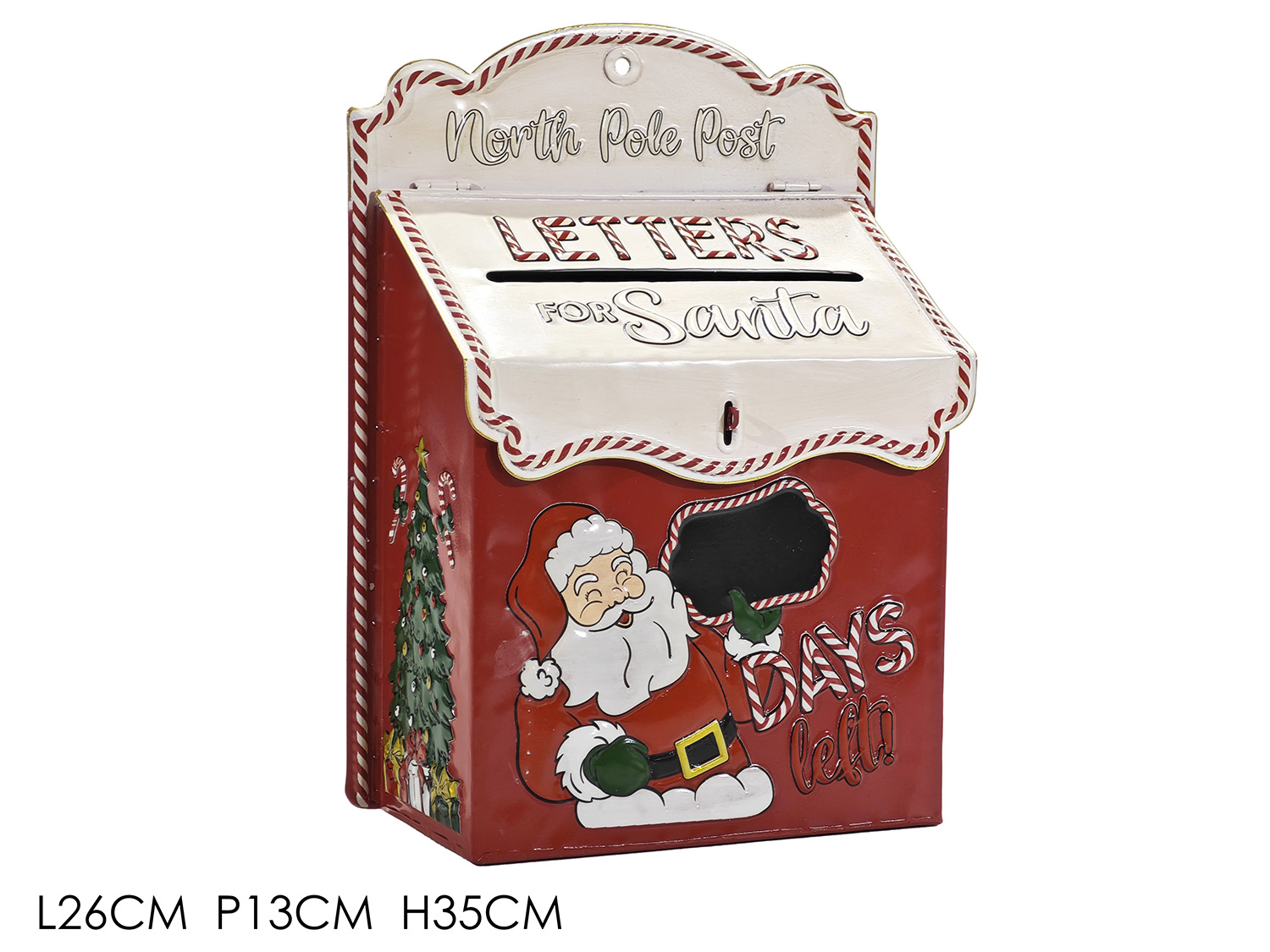 CASSETTA POSTALE MERY XMAS 26X13XH.35CM 447845