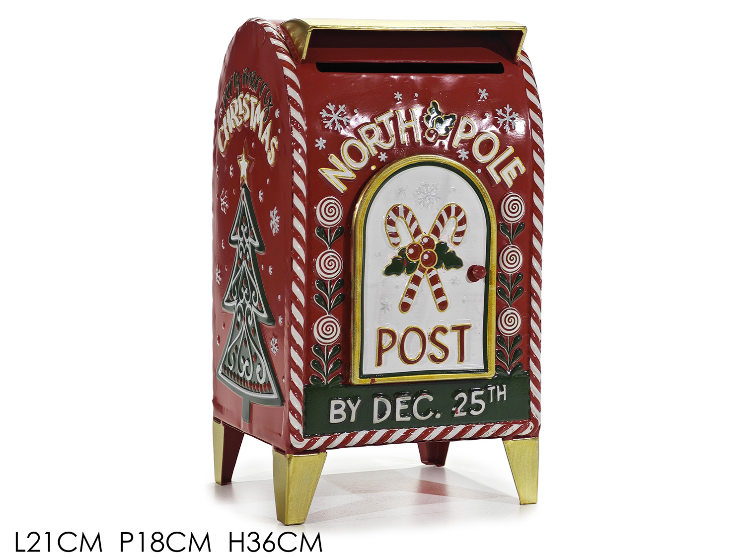 CASSETTA POSTALE BABBO NATALE 21X18XH.36CM 447847