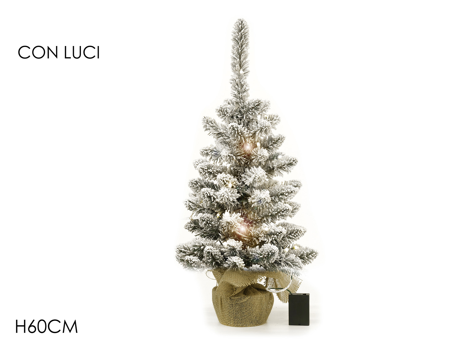 ALBERO 60CM LUMINOSO 35LED 60RAMI INNEVATO 449112 ALBERO 60CM LUMINOSO 35LED 60RAMI INNEVATO 449112