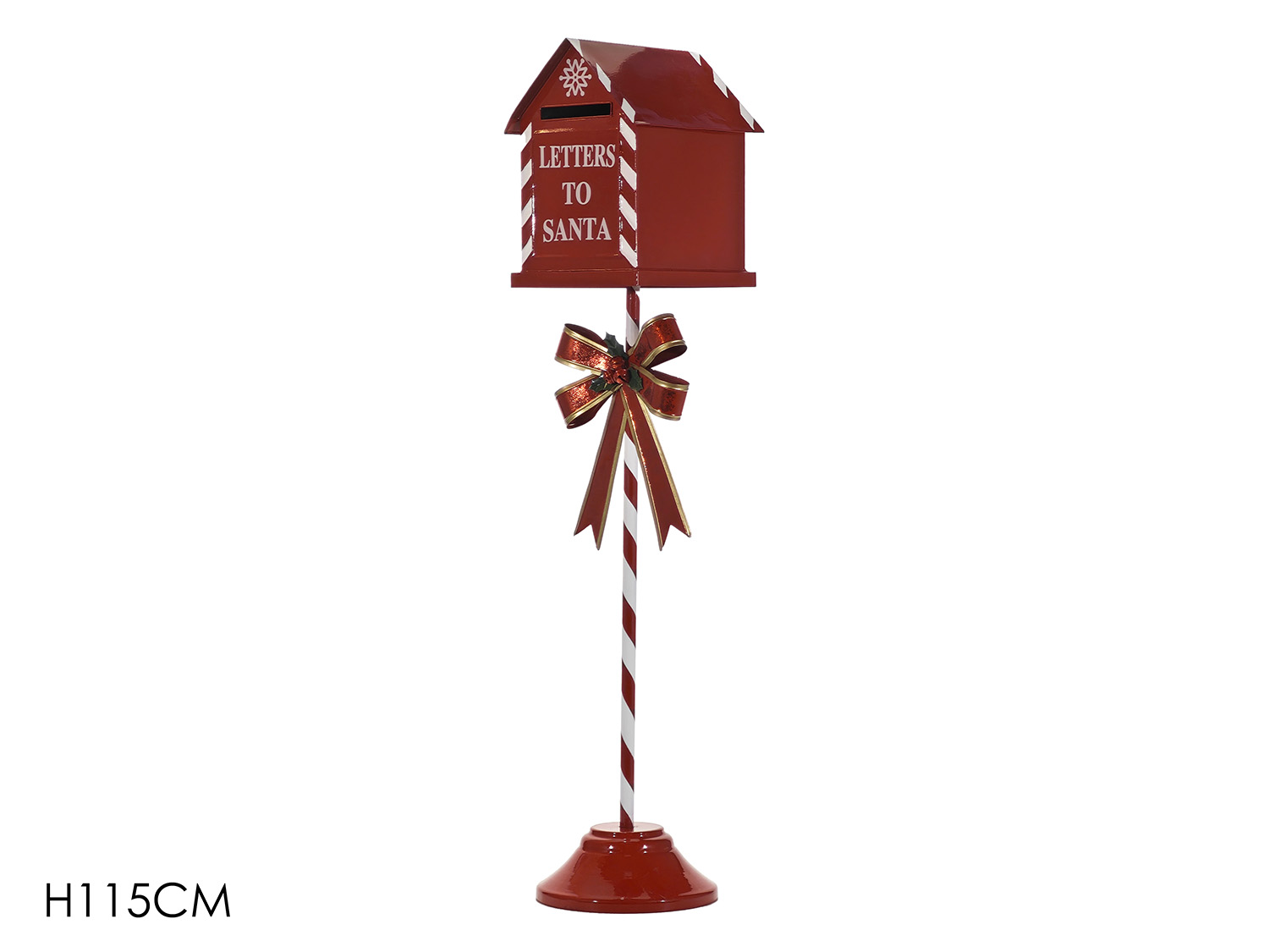 CASSETTA POSTALE NATALIZIA H.115CM ROSSA 477206