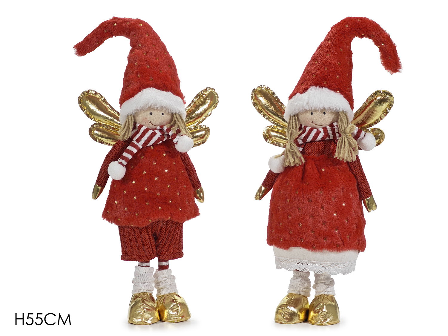 ANGELO IN PIEDI 55CM ROSSO 2ASS 478867